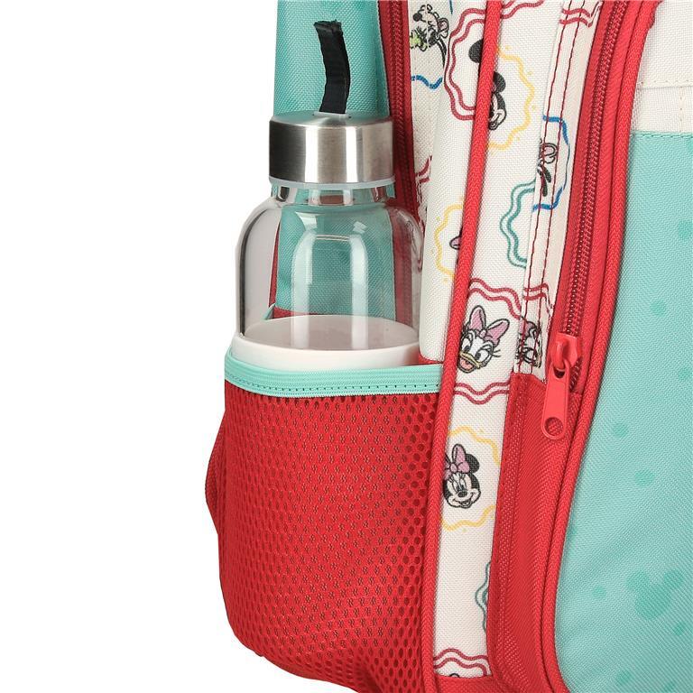 Mochila escolar  Disney Mickey Best Friends Together com carrinho 33cm 5/7