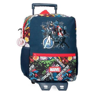 Mochila escolar Niño Marvel Legendary con carro 33 cm Azul