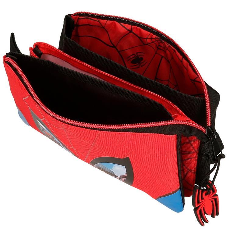 Astuccio tre scomparti Bambino Marvel Spiderman Protector 12 cm Rosso 4/5
