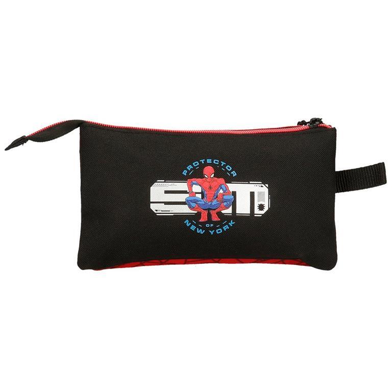 Astuccio tre scomparti Bambino Marvel Spiderman Protector 12 cm Rosso 3/5