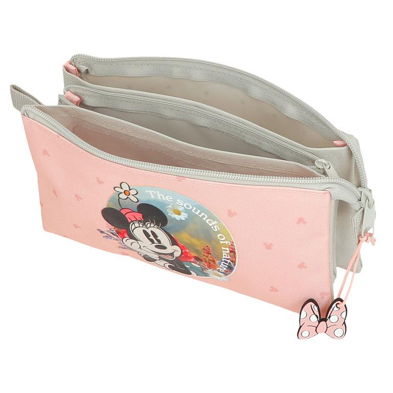 Estojo de três compartimentos Menina Disney Minnie Wild Nature 12cm Verde 4/6