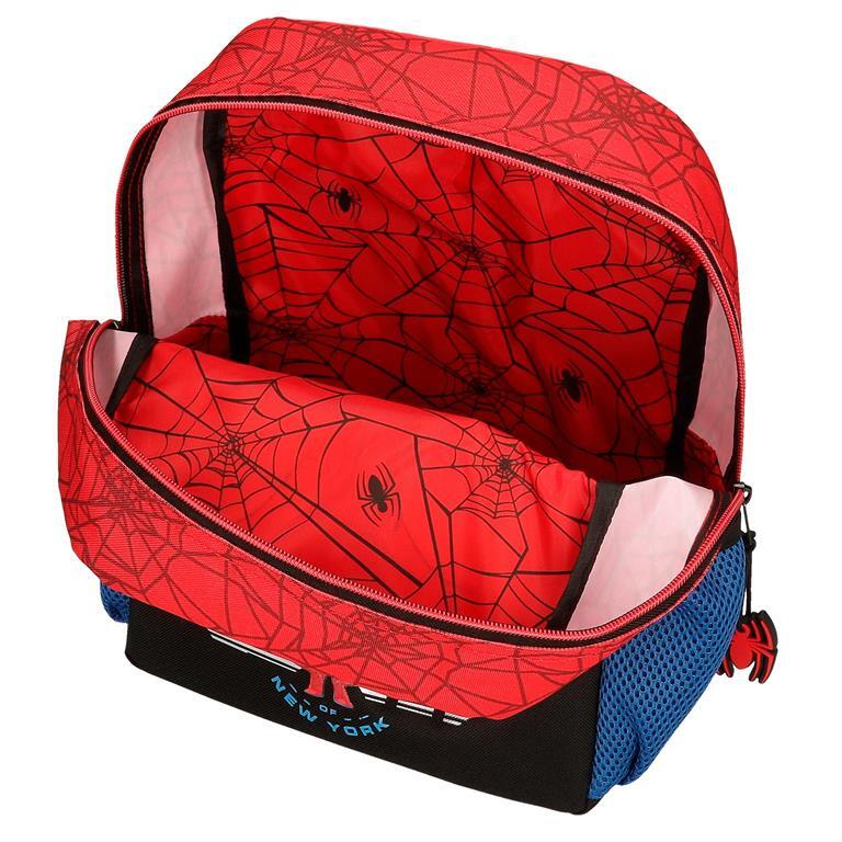 Mochila escolar Niño Marvel Spiderman Protector  32 cm Rojo