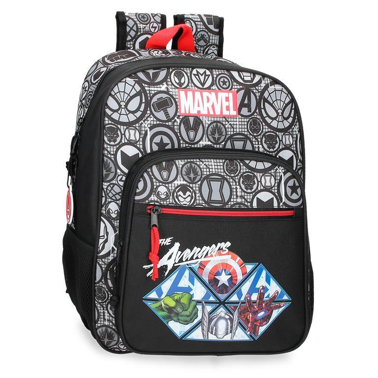 Mochila escolar Niño Marvel Heroes  38 cm Negro