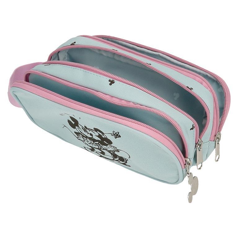 Estuche tres compartimentos Niña Disney Kisses M&M  10 cm Azul 4/6