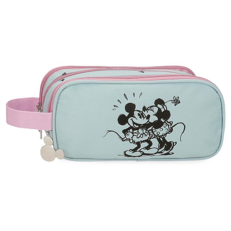Estuche tres compartimentos Niña Disney Kisses M&M  10 cm Azul 1/6