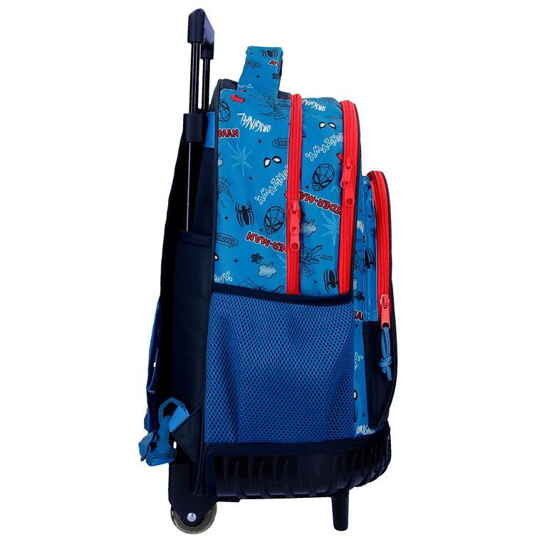 Mochila con ruedas Niño Marvel Spiderman Totally awesome  45 cm Azul