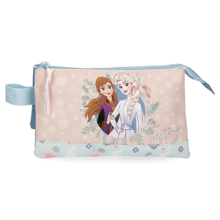 Estuche tres compartimentos Niña Disney Frozen Own your destiny  12 cm Azul