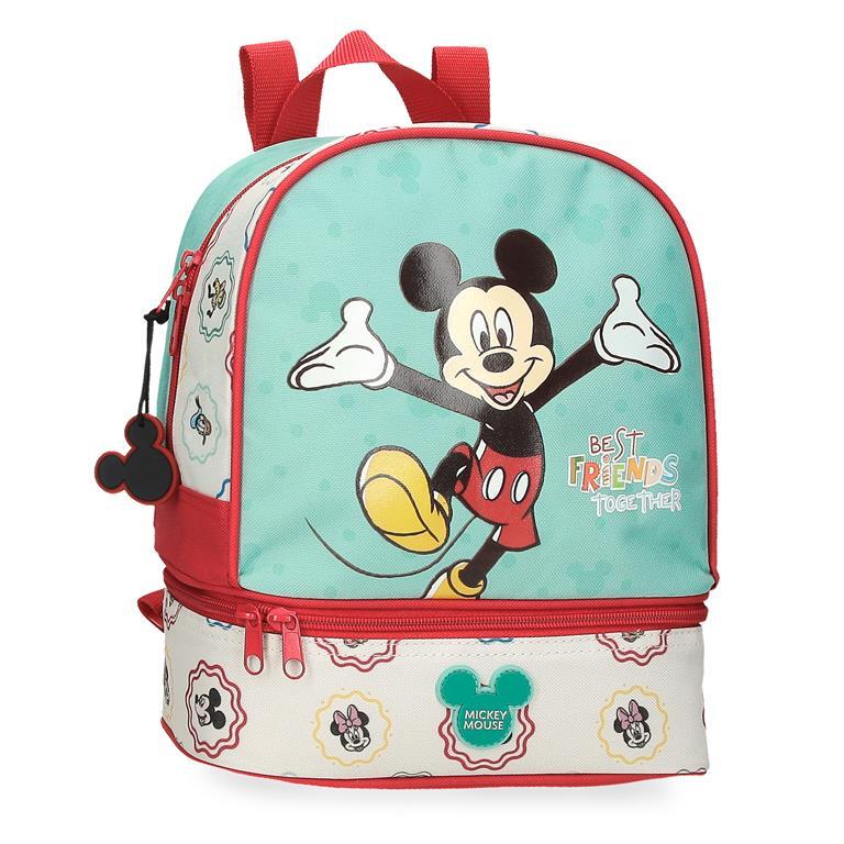 Mochila portamerienda Niño Disney Mickey best friends together  28 cm Multicolor