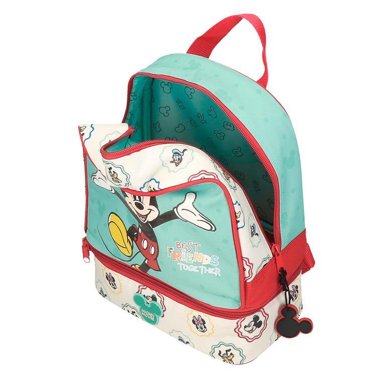 Mochila portamerienda Niño Disney Mickey best friends together  28 cm Multicolor