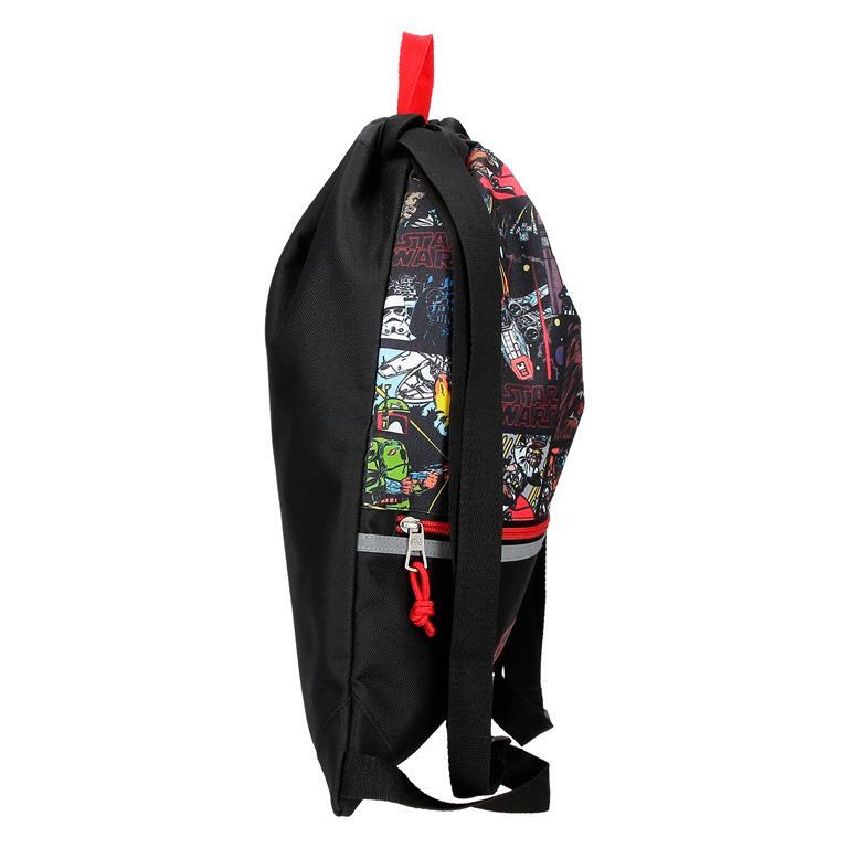 Mochila saco Niño Star Wars Galactic Team  46 cm Negro