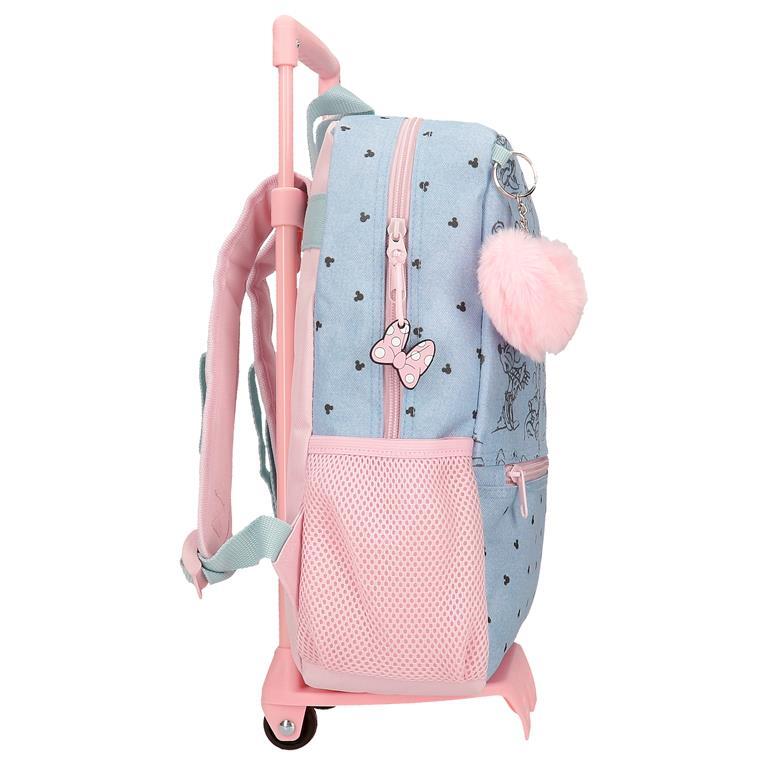 Mochila escolar Niña Disney Minnie American darling con carro  38 cm Azul 2/5