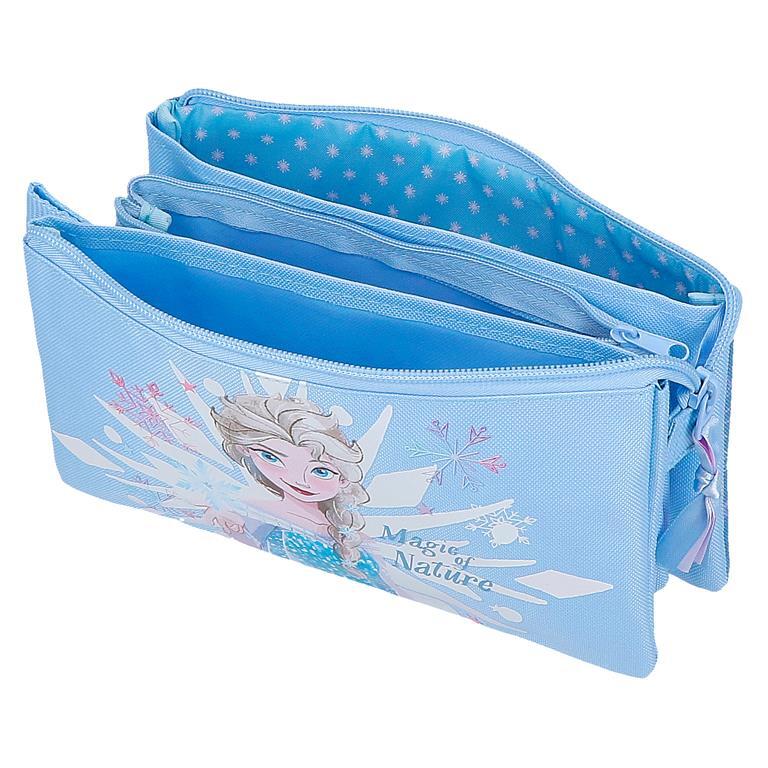 Estojo de três compartimentos menina Disney Frozen Magic Ice 12cm Azul 4/5