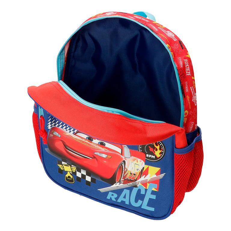 Mochila escolar Niño Disney Cars Lets race  33 cm Rojo