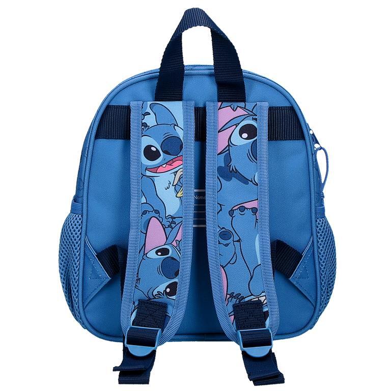 Mochila escolar Unisex Disney Happy Stitch  25 cm Azul