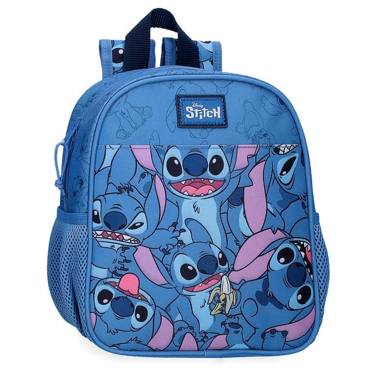 Mochila escolar Unisex Disney Happy Stitch  25 cm Azul