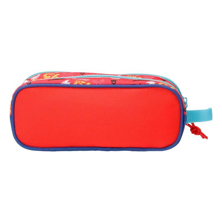 Estuche dos compartimentos Niño Disney Cars Lets race  9 cm Rojo