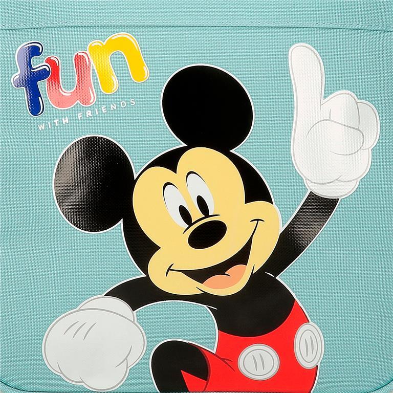 Estuche tres compartimentos Niño Disney Mickey Fun with friends  12 cm Azul