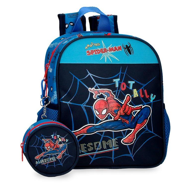 Mochila escolar Niño Marvel Spiderman Totally awesome  25 cm Azul