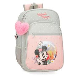Sac à dos scolaire Fille Disney Minnie Wild nature 38cm Vert