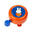 Sonnette pour enfants Widek Miffy orange sur carte