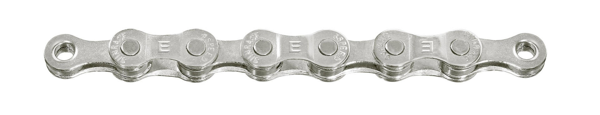 SunRace Chaîne de vélo 8 Speed Cnm8E E-Bike 138 maillons - Argent 2/2