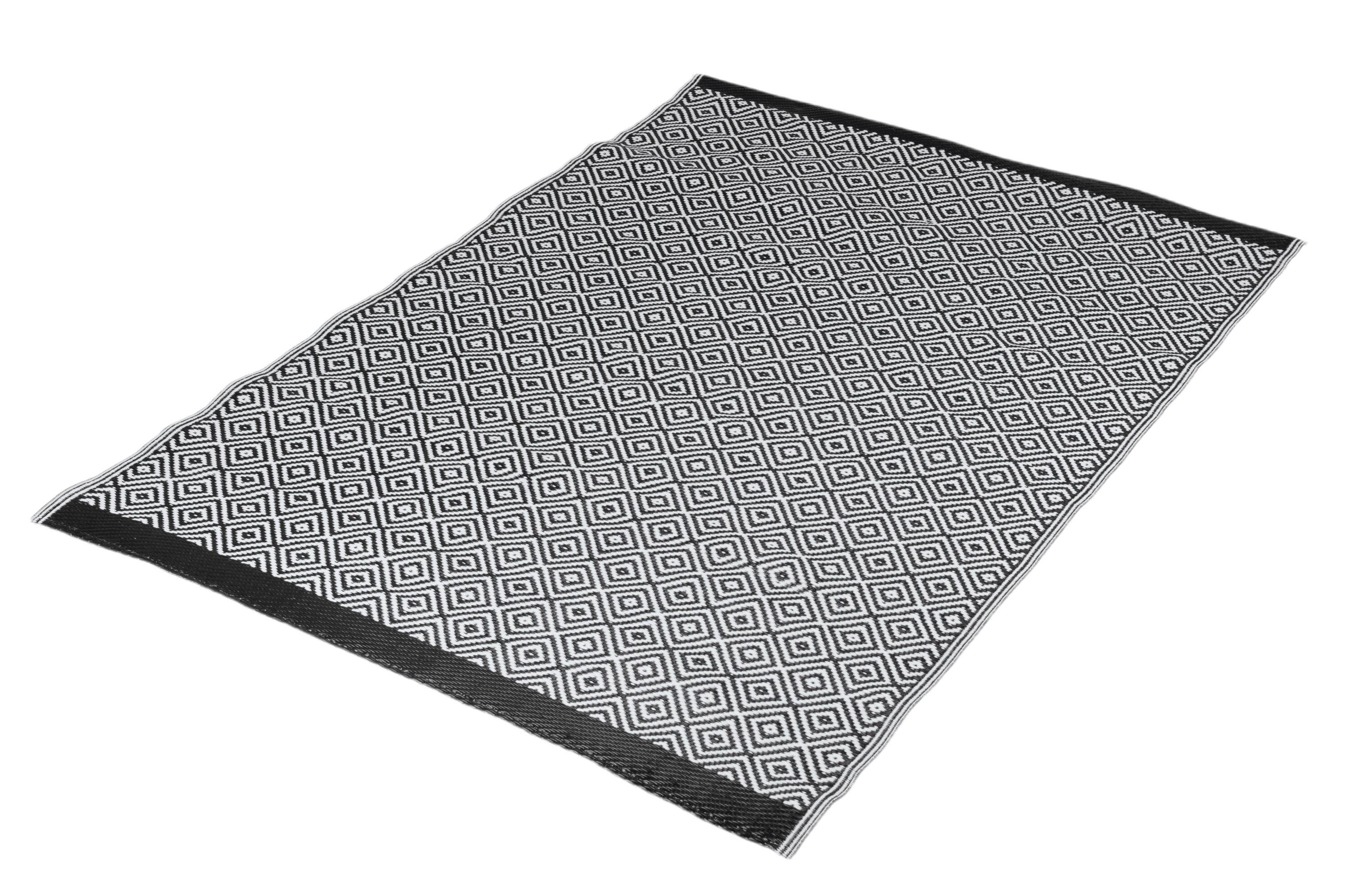 BO-CAMP Chill Mat Beach Tenttapijt Zwart/Wit