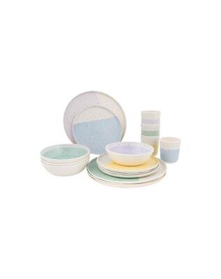 Annecy serviesset 16-delig serviessets meerkleurig