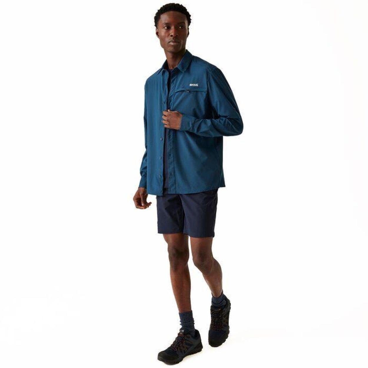 REGATTA Regatta Hemden TravPackAwyLSShrt HEREN MoonLt Denim 3/5