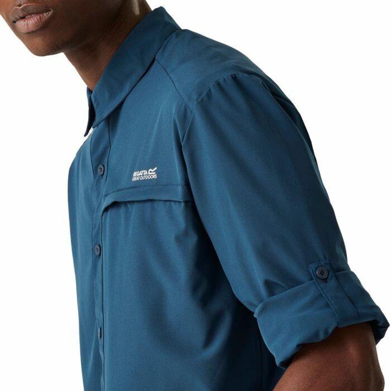 REGATTA Regatta Hemden TravPackAwyLSShrt HEREN MoonLt Denim 4/5
