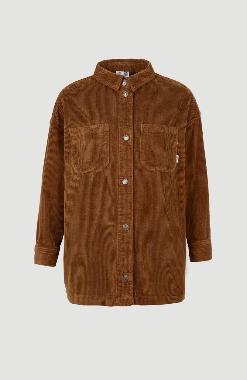 O'NEILL O'neill T-Shirts CORD OVER SHIRT DAMES Melted Chocolate 5/5