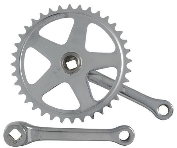 Conjunto de pedaleiras Vinty 36T 130 mm aço prata 2/2