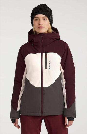 O'NEILL O'neill Manteaux CARBONITE JACKET Femmes Windsor Wine Colour Block
