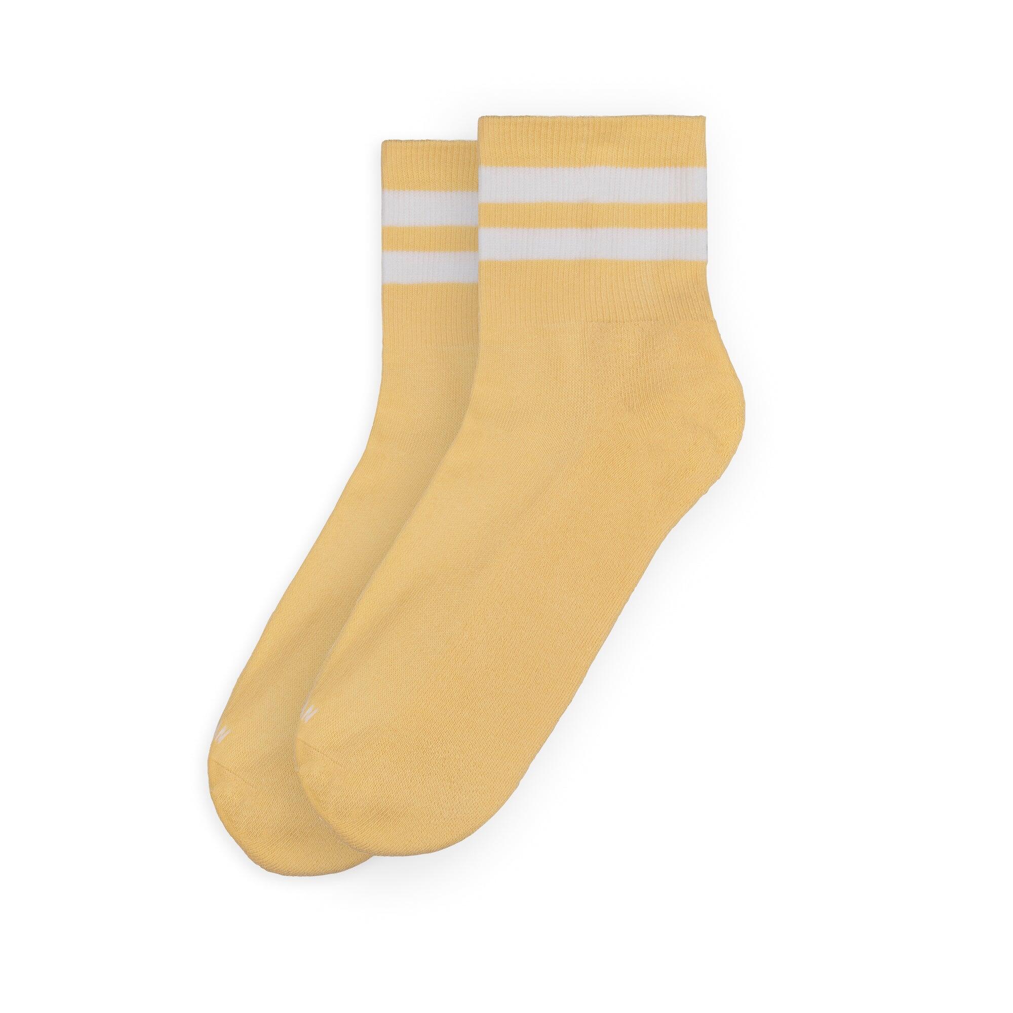 American Socks - Chaussettes Sunshine - Ankle High - American Socks - Chaussettes - Blanc|jaune - Taille Unique - Decathlon