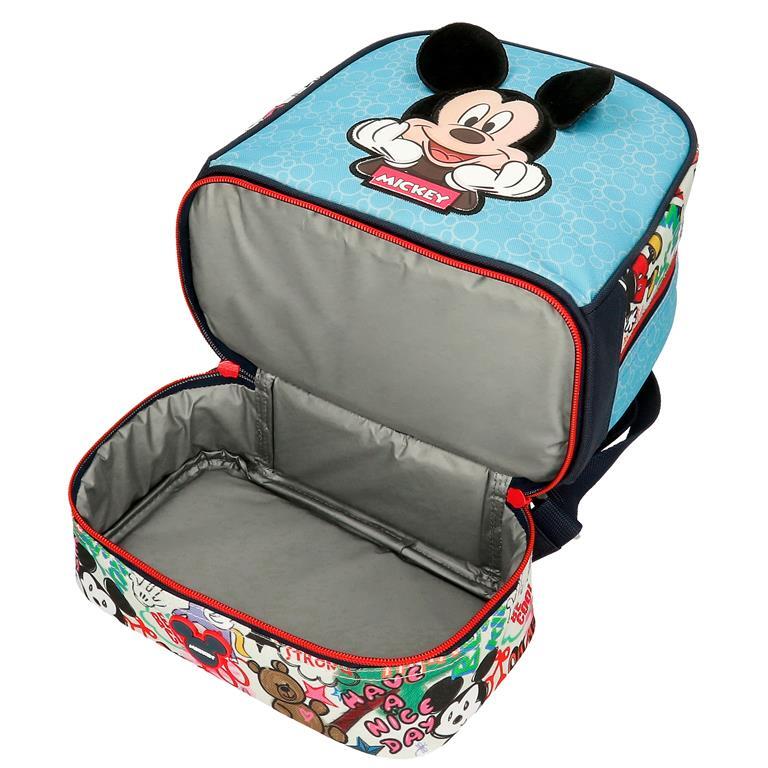 Mochila portamerienda Niño Disney Mickey Be Cool  28 cm Azul