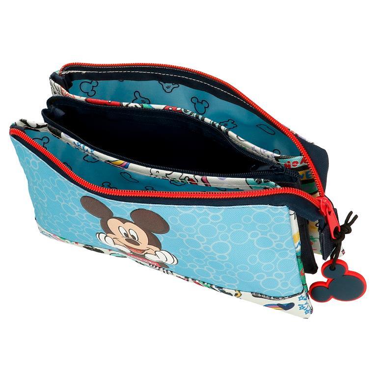 Estuche tres compartimentos Niño Disney Mickey Be Cool  12 cm Azul 3/5