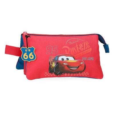Estuche tres compartimentos Niño Disney Cars RD Trip 12 cm Rojo