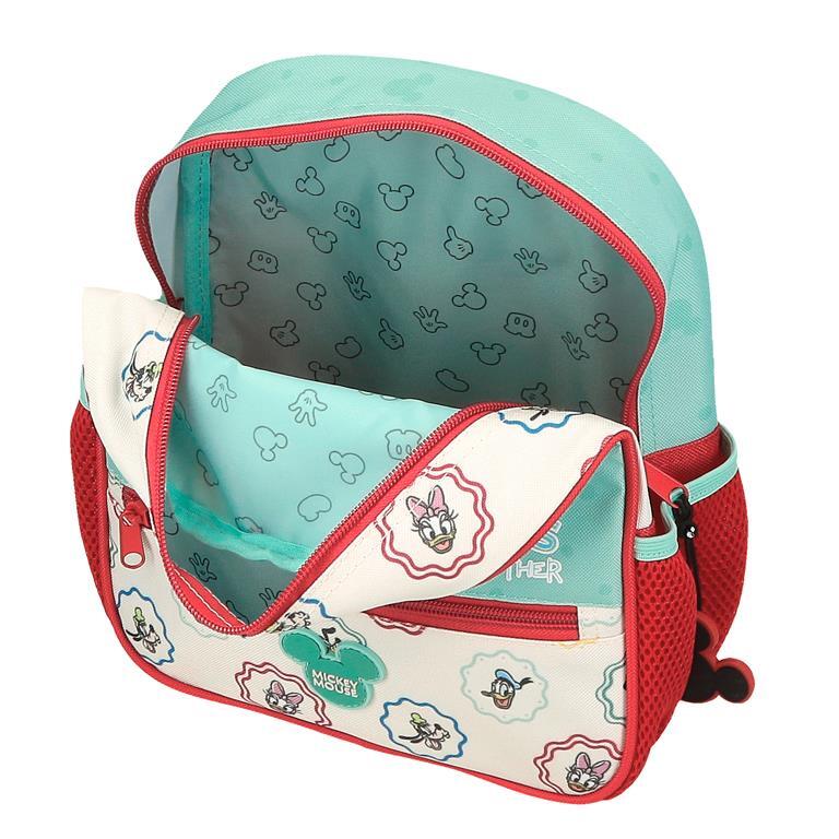 Mochila de passeio menino Disney Mickey Best Friends Together 25cm verde claro 4/7