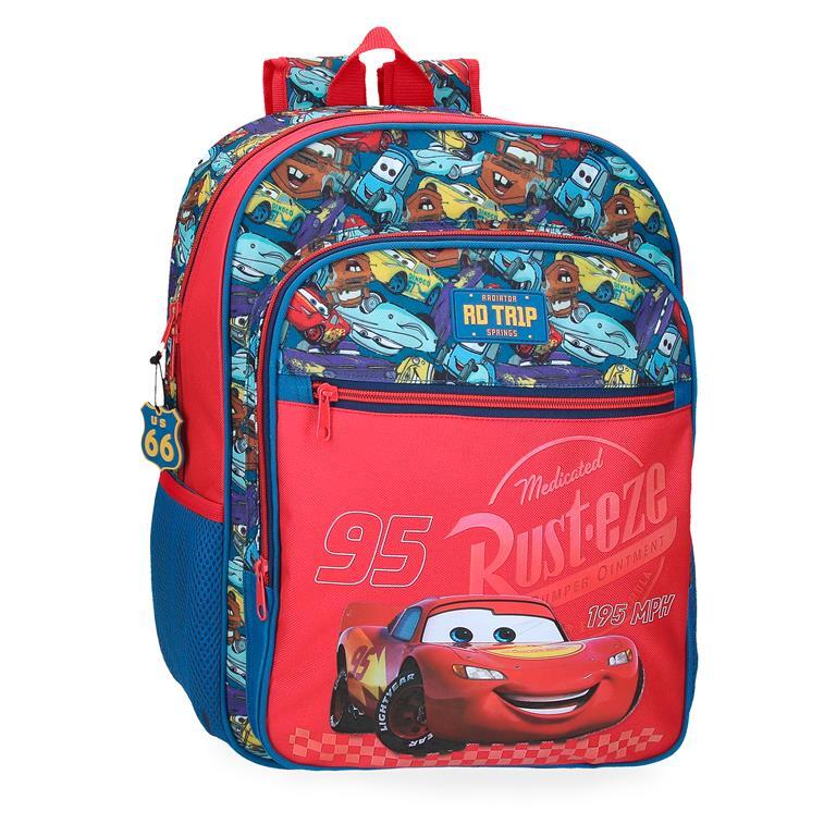 Mochila escolar Niño Disney Cars RD Trip  38 cm Rojo