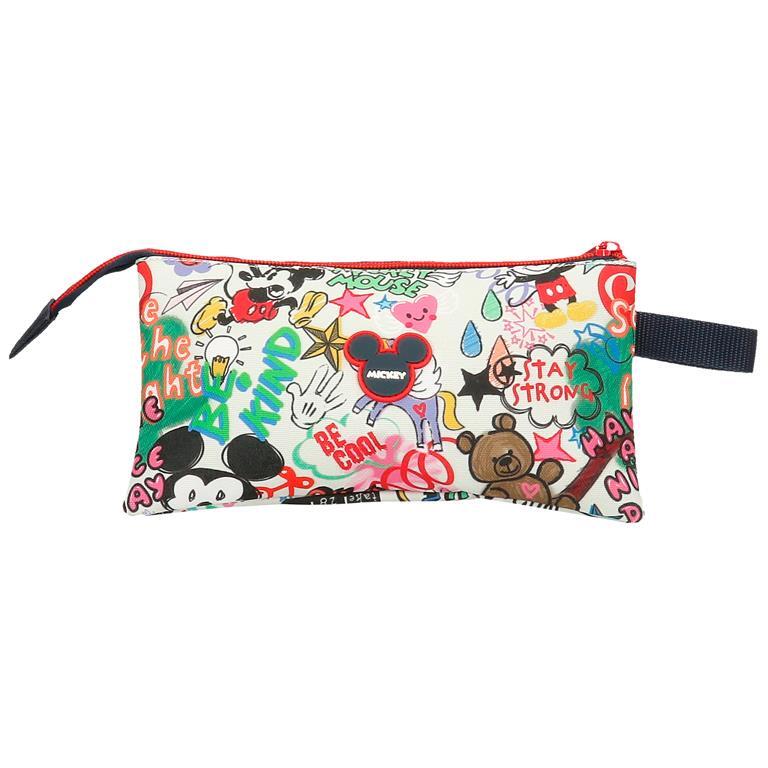 Estuche tres compartimentos Niño Disney Mickey Be Cool  12 cm Azul 2/5