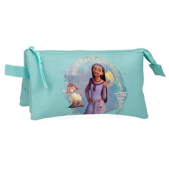 Estuche tres compartimentos Niña Disney Wish Dreamer 12 cm Azul