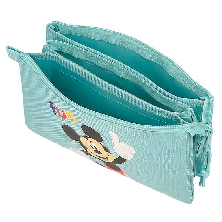 Estuche tres compartimentos Niño Disney Mickey Fun with friends  12 cm Azul 4/6