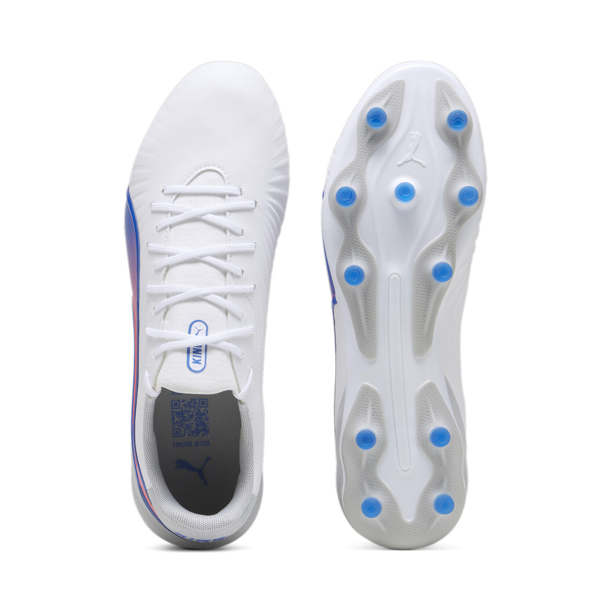 Scarpe da calcio KING MATCH FG/AG PUMA White Bluemazing Flat Light Gray Blue 6/7