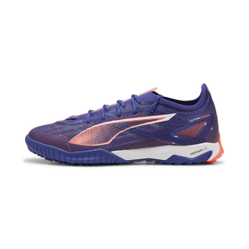 ULTRA 5 PRO CAGE labdarúgócipő PUMA Lapis Lazuli White Sunset Glow Blue Pink