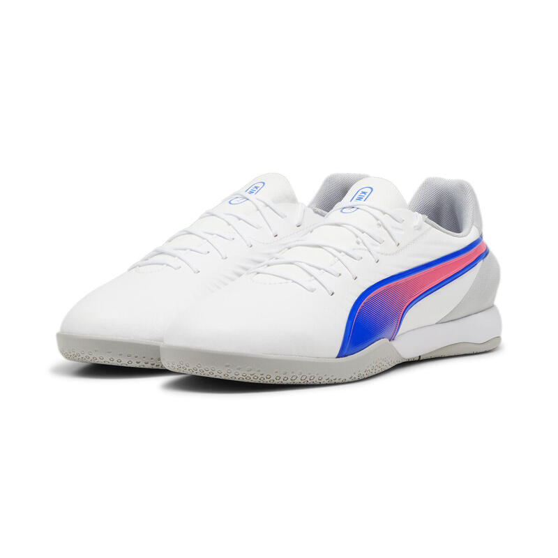 Chaussures de futsall KING MATCH IT PUMA White Bluemazing Flat Light Gray Blue