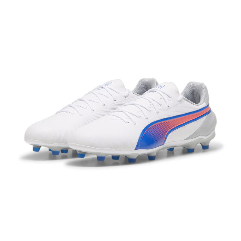 Ghete de fotbal KING MATCH FG/AG PUMA White Bluemazing Flat Light Gray Blue