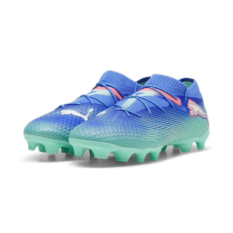 Kopačky FUTURE 7 PRO+ FG/AG PUMA Bluemazing White Electric Peppermint Blue Green