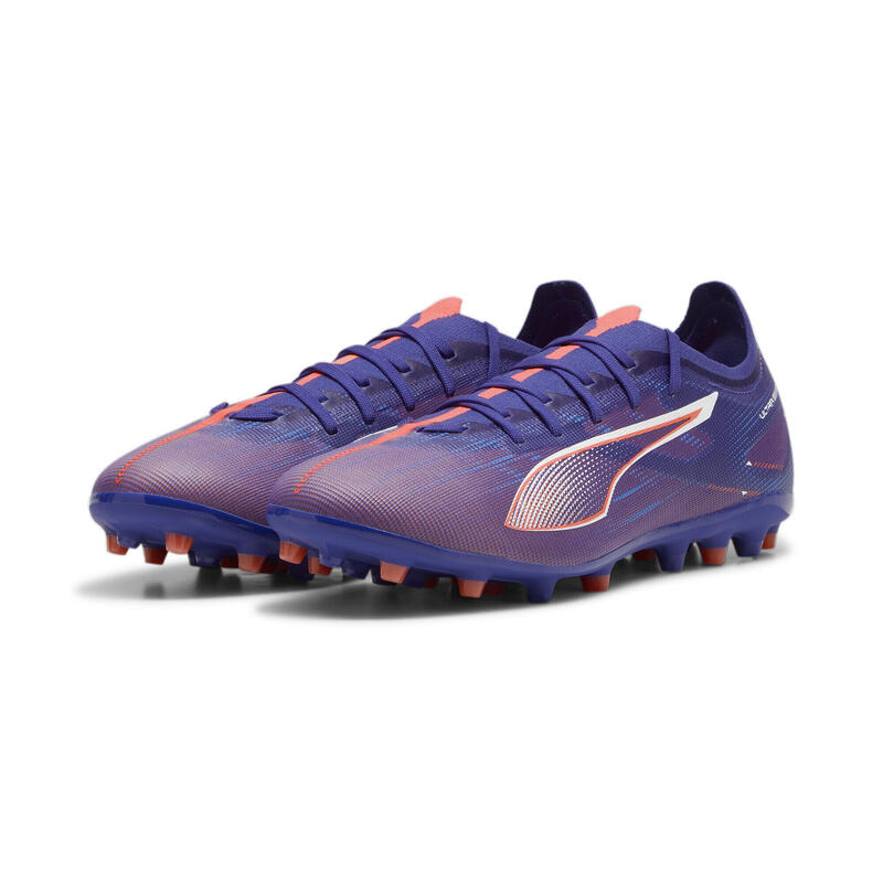 Botas de fútbol ULTRA 5 MATCH MG PUMA Lapis Lazuli White Sunset Glow Blue Pink