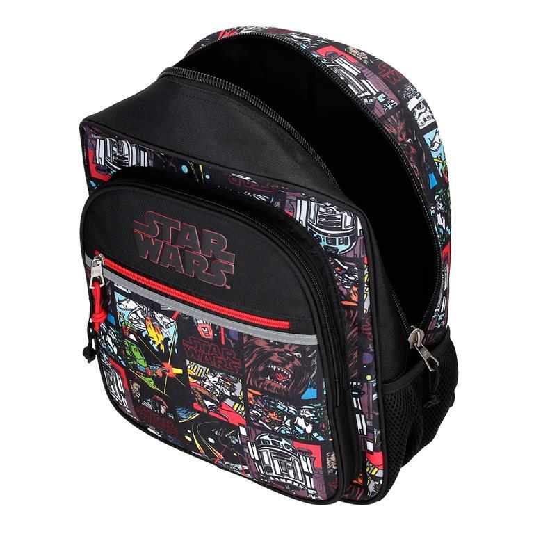 Mochila escolar Niño Star Wars Galactic Team  38 cm Negro