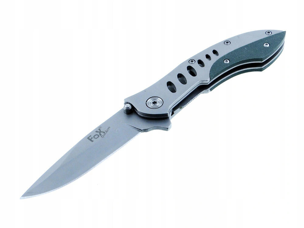 Nóż klasyczny składany turystyczny metal green 1/4