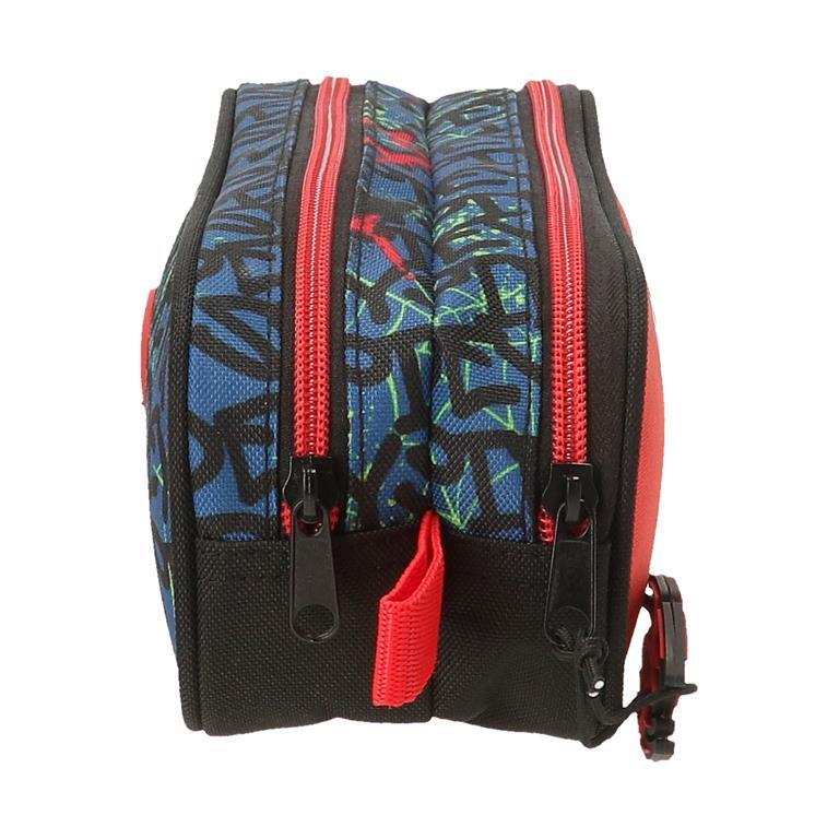 Estojo de dois compartimentos menino Marvel Spiderman Urban 9cm Vermelho 2/6
